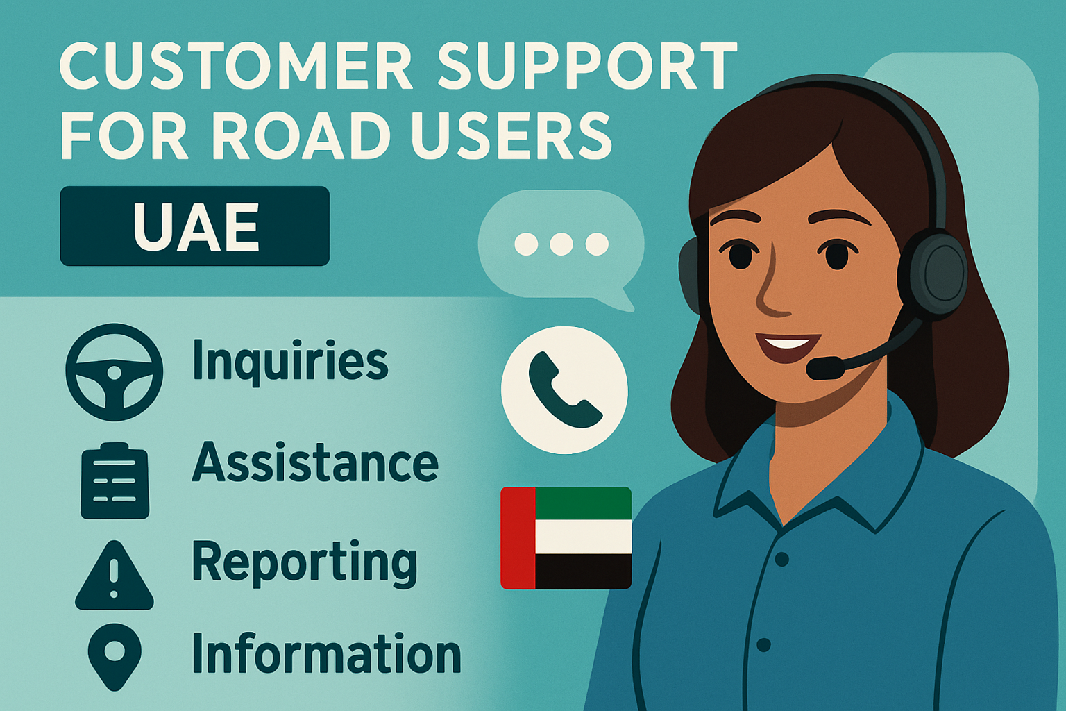 Customer support for road users UAE